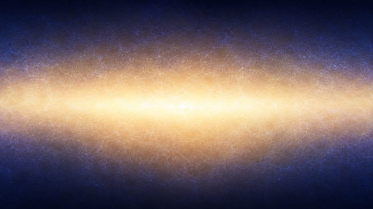 The infant universe as it first turned transparent — a soft, almost uniform glow of primordial light.